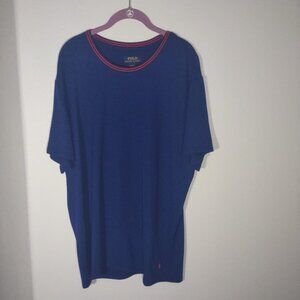 Polo Ralph Lauren Men's Navy Blue w/Red Ringer Tee Short Sleeve XL w/Red Pony